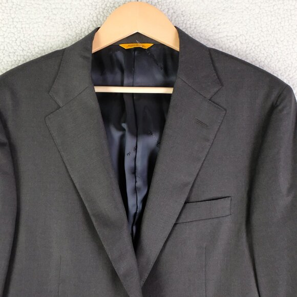 Hickey Freeman Blazer Mens 42 Regular Gray Traveler Wool Suit Jacket Made USA - Picture 2 of 15